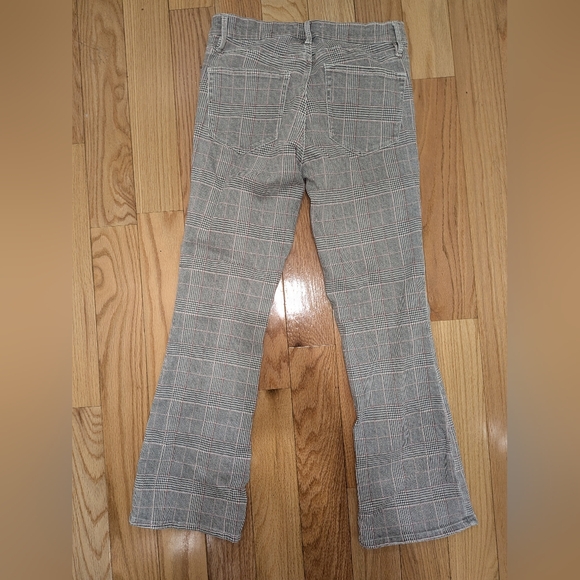 D5. FRAME LE CROPPED MINI BOOT PLAID JEANS - Picture 12 of 12